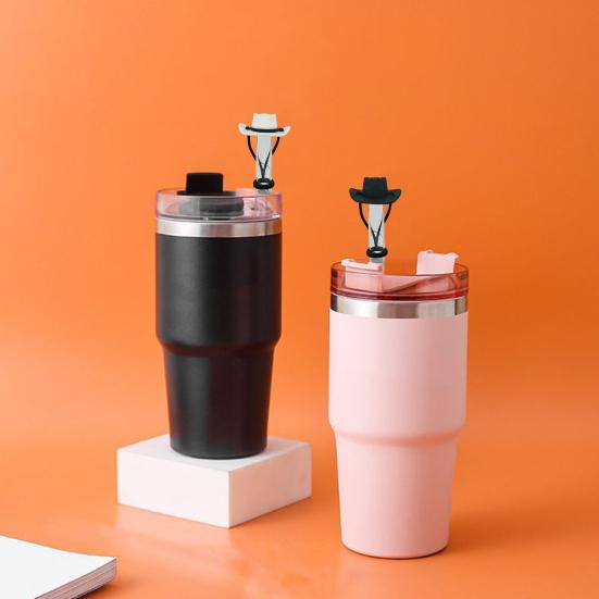 4 шт., соломенный чехол в форме ковбойской шляпы, силиконовый соломенный топпер, многоразовая соломенная крышка, стакан, аксессуары для домашнего бара, вечеринки