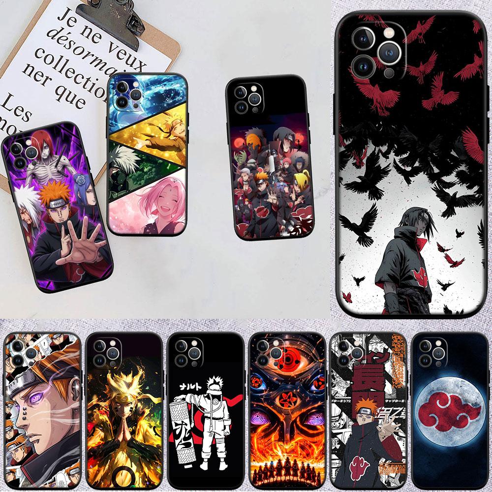 PP46 Чехол-бампер для телефона Samsung Galaxy S20 S21 S22 Ultra FE + Plus A21S A22 A24 A25 A26 A30 A30S A31 с принтом Наруто Акацуки