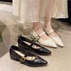 Coarse Heel Leather Single Shoes Women's 2025 New Temperament Soft Sole Comfortable Fashion Versatile Niche Design Mary Jane Women's Shoes