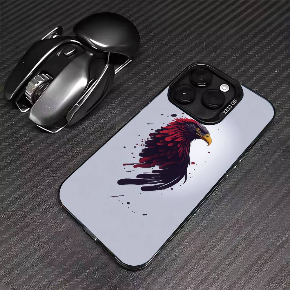 Крутой чехол для телефона с изображением орла для iPhone 17 16 15 14 13 12 11 Pro Max XS Max 7 8 Plus Ударопрочный силиконовый матовый чехол