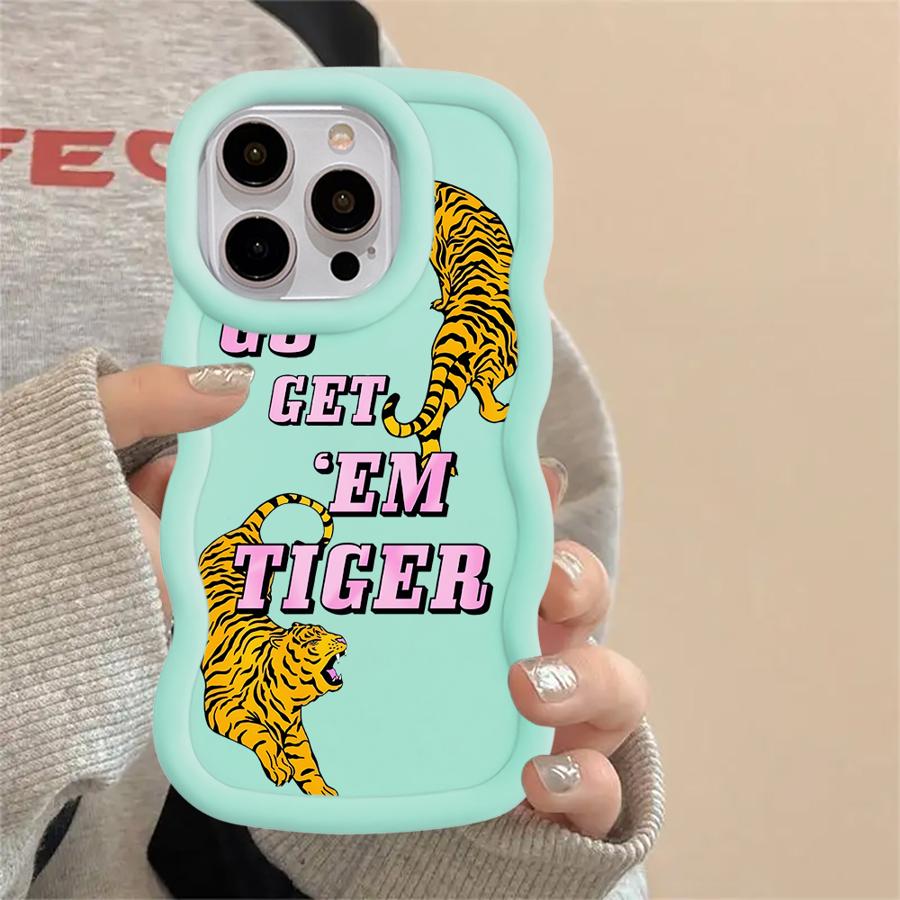 Case for iPhone 15 Plus XR 13 14 11 16 Pro Max 8 12 17 Air Soft Phone Cover Cool Tiger