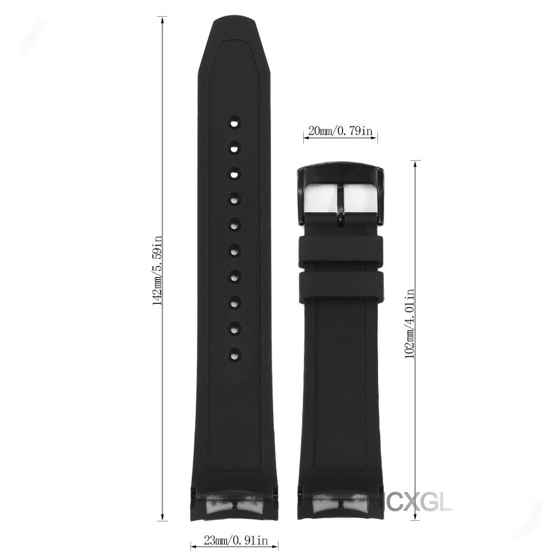 23-мм силиконовый ремешок для часов Citizen Men's Eco-Drive Weekender Запасной ремешок AW1158-05E AW1156-01W AW1157-08H AW1150-07A