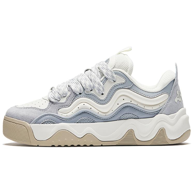 Women's Sneakers Anta Wave Slip Resistant Abrasion Resistant Low top Skateboard Shoes Women's White Gray