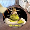 Custom Name Shrek Printed Round Rug Carpet Chair Rug Area Rug Entryway Doormats,for Office Chair Living Room Bedroom Kitchen Room.