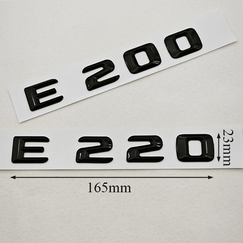 BRI4  3D ABS Glossy Black Car Letters Logo E300 E220 E320 E200 Rear Trunk Badge Emblem For Mercedes Benz E Class E300 E320 Accessories