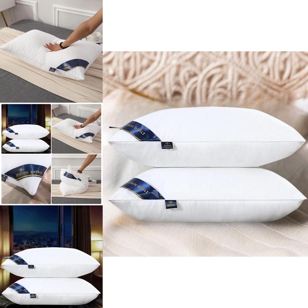 Подушка Hilton Hotel Высокая и Низкая Регулируемая Подушка для Поддержки Шеи для Одиночного Использования