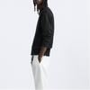 Zara Origins Special Collection однотонный повседневный свитер с круглым вырезом и длинными рукавами, мужской свитер, черный 9598432-800