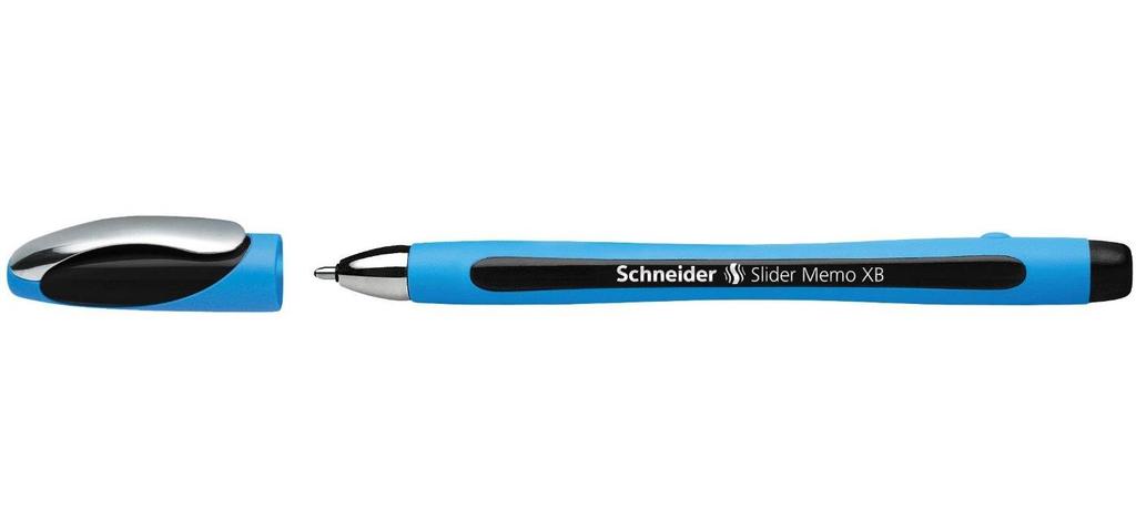 Шариковая ручка Schneider Slider Memo XB, Сверхжирная, Набор из 3 штук, Цвет чернил: Черный, SM150201