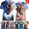 White Tiger Series Animal 3D Printing Men's Sportwear T-shirt Casual Short Sleeve Tees Summer Plus Size Men's T-shirts