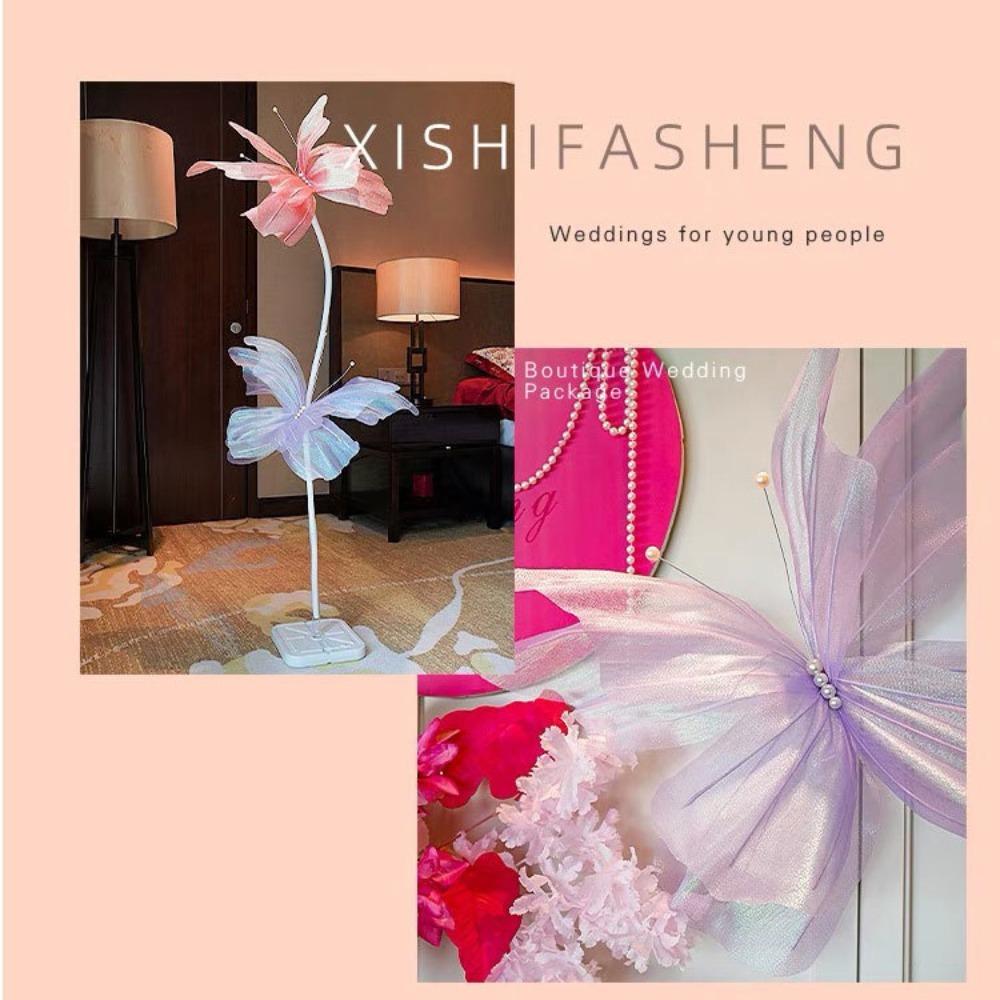 Silk Large Butterfly Colorful Photography Props NEW Butterfly Branch  Party Supply