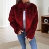 Yousheng Winter Women Jacket Thick Faux Fur Heat Retention High Collar Solid Color Long Sleeves Luxury Style Home Party Office Club Vacation Coat