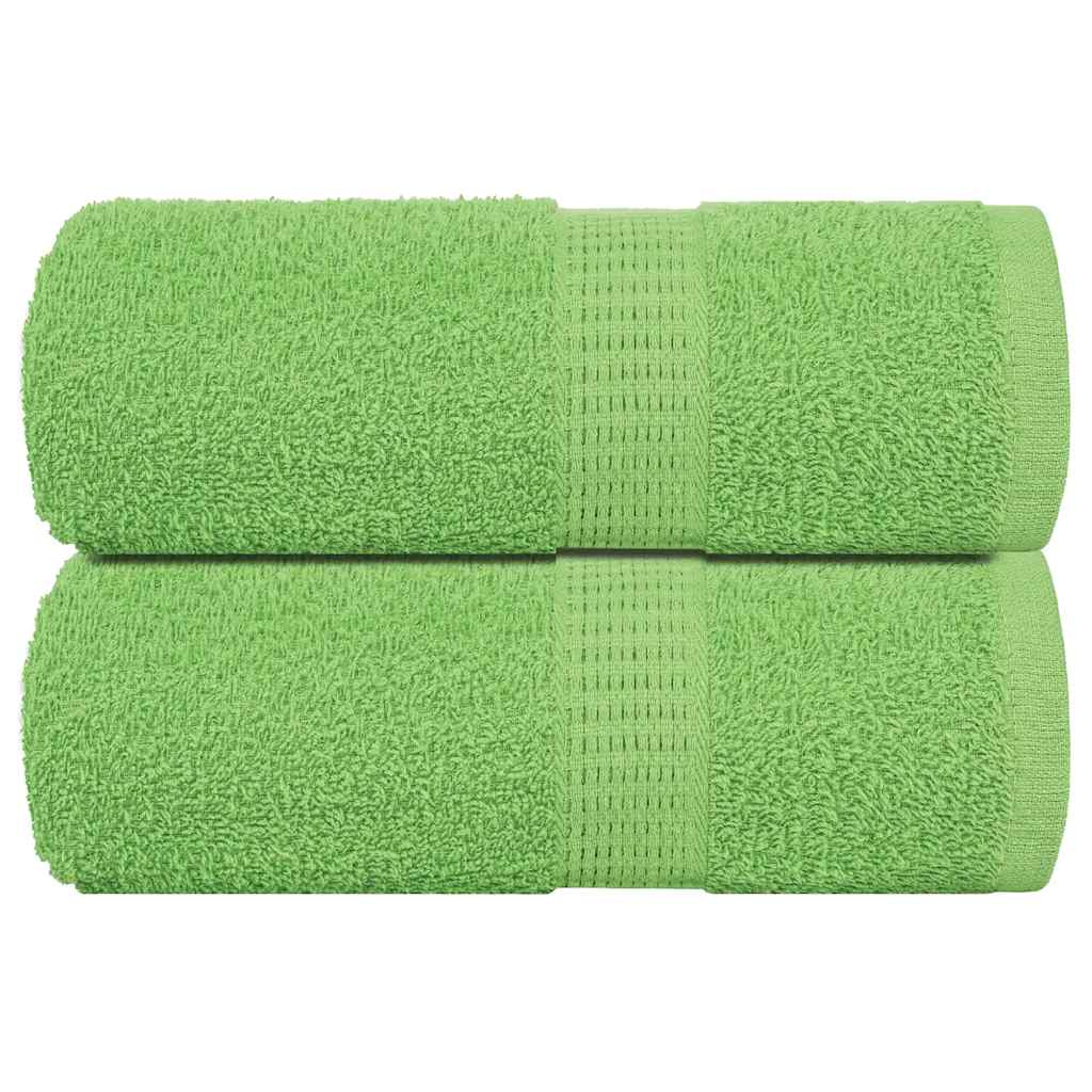 Vidaxl Ręczniki Hotelowe, 2 Szt, Zielone, 30X50 Cm, Bawełna 100%