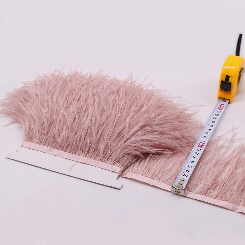 Перо 1 метр Цветные Натуральные Страусиные Перья Бахрома Отделка 8-10 см 10-15 см Лента Перья для Волос для Одежды Свадебный Декор Швейная Отделка