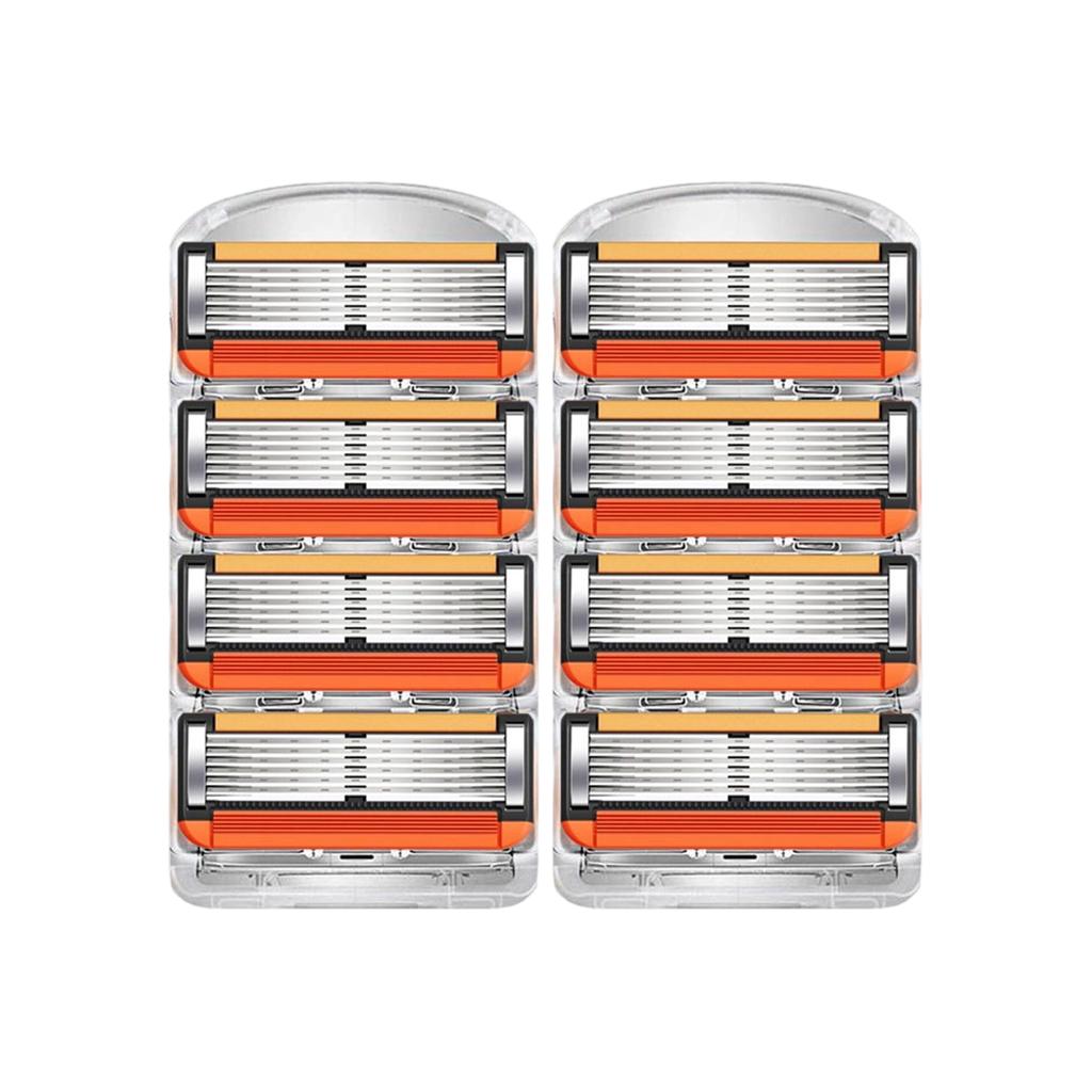 Набор мужских бритвенных лезвий для замены с бесплатной ручкой, безопасная бритва с длинной ручкой, набор со сверхострыми лезвиями из нержавеющей стали, идеальный подарок для ухода