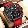 LIGE Fashion Luxury Quartz Square Watches for Men Top Brand Casual Sport 50M Waterproof Man Watch Auto Date Military Chronograph