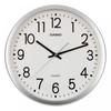 Casio Wall Clock Silver Diameter 35cm Analog Continuous Second Hand IQ-77-8JF White
