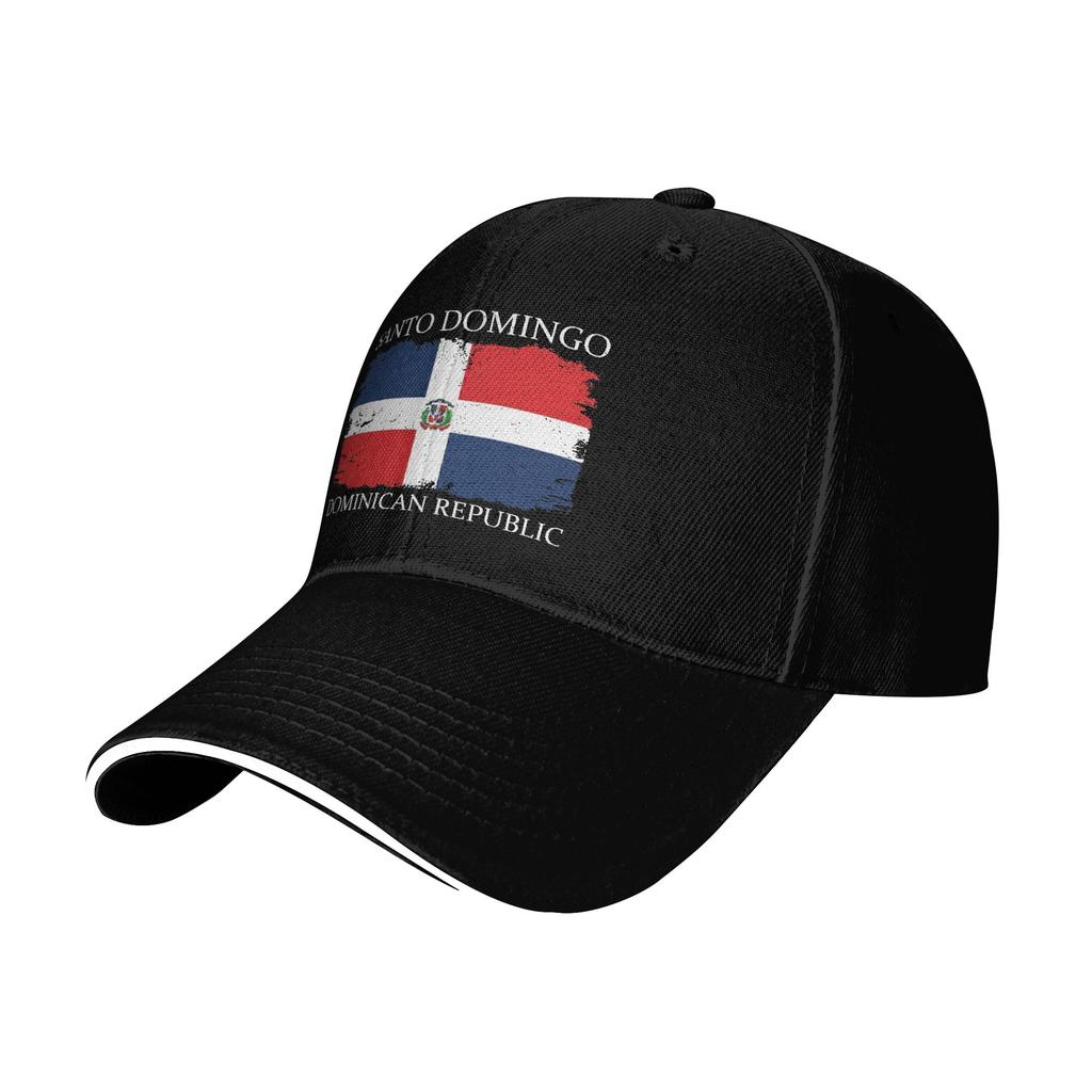 Santo Domingo Dominican Republic Flag Trucker Hat Spring Sunscreen Cap Unisexs Womens   Baseball Cap Casual Outdoor Hats