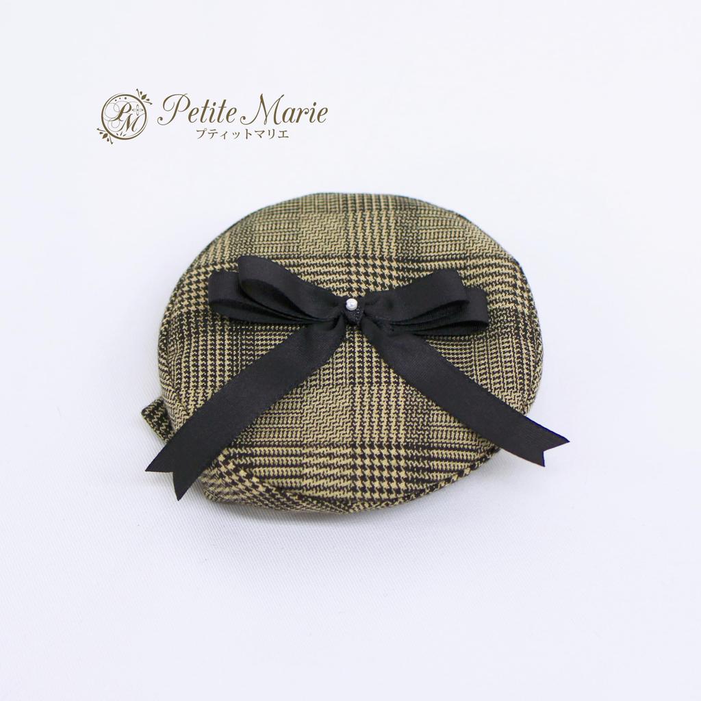 Маленькая Мари DD MDD Совместимая Британский Глен Коричневый и с Милая для дюймовых BJD Кукол 1/3 (DDH-01-10) Берет, Клетка, Черный, Лента, 9-10 (40см, 60см)