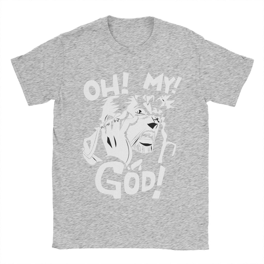 Oh My God JoJos Bizarre Adventure T Shirt Unisexs Pure Cotton Awesome TShirts Round Collar Tees Short Sleeve Clothing Unique