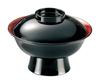 Fukui Craft Heat-Resistant 8-inch Hiryu Bowl, Black with Red Interior, 30120120