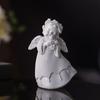 Resin Angel Statue Hug Heart Candlestick Shape Ornament Angel Sculpture Comfortable Feel Angel Ornament