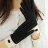 Solid Color Winter Velvet Gloves Thicken  Gloves Retro Plush Mittens  Riding