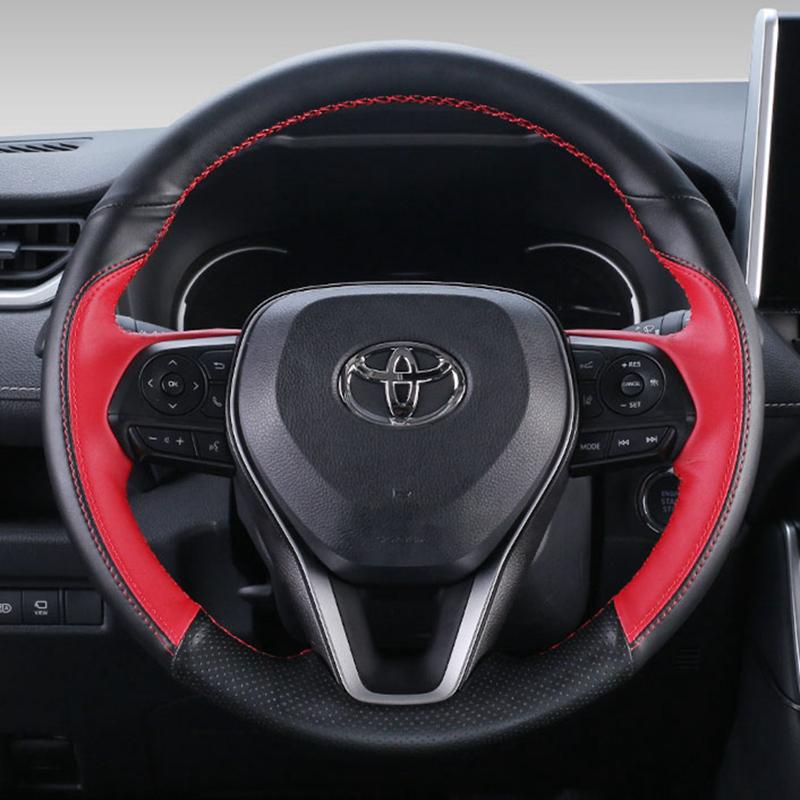 Чехол на руль автомобиля своими руками 100% подходит для Toyota Avalon Camry Crown RAV4 Corolla 2018- Аксессуары для интерьера автомобиля