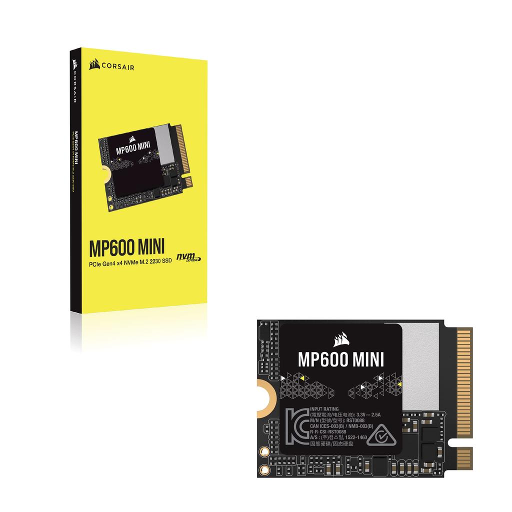 Corsair MP600 MINI Series TLC NAND Adopted 1TB PCIe Gen4 X4 NVMe 2230 Steam Surface Applicable M.2 Deck/Microsoft CSSD-F1000GBMP600MN