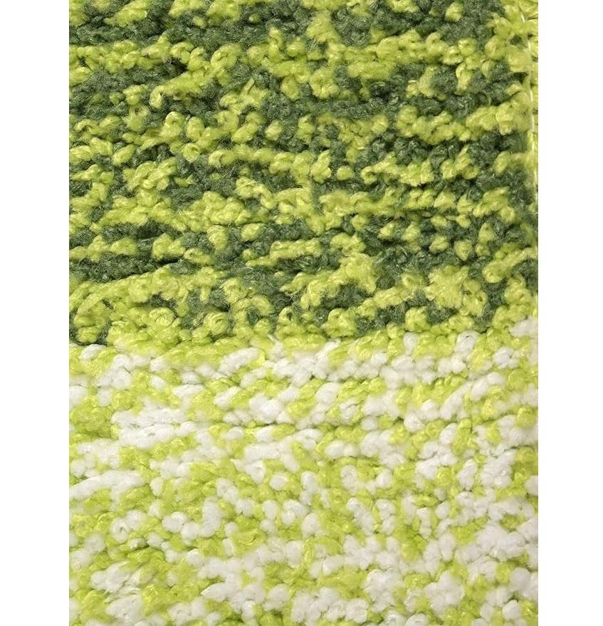 Домашний мягкий нескользящий коврик для ванной из микрофибры - Упаковка из 2 штук, 35x50 см, Зеленый