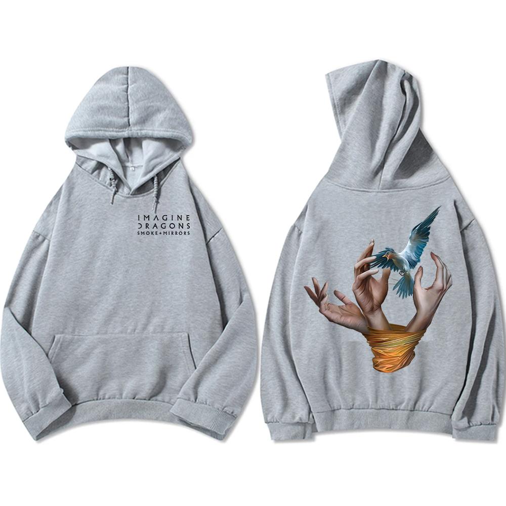 Band Imagine Dragons Hoodies Reflections From The Vault of Smoke + Mirrors Album Sweatshirts Long Sleeve Hooded Pullover Men Top