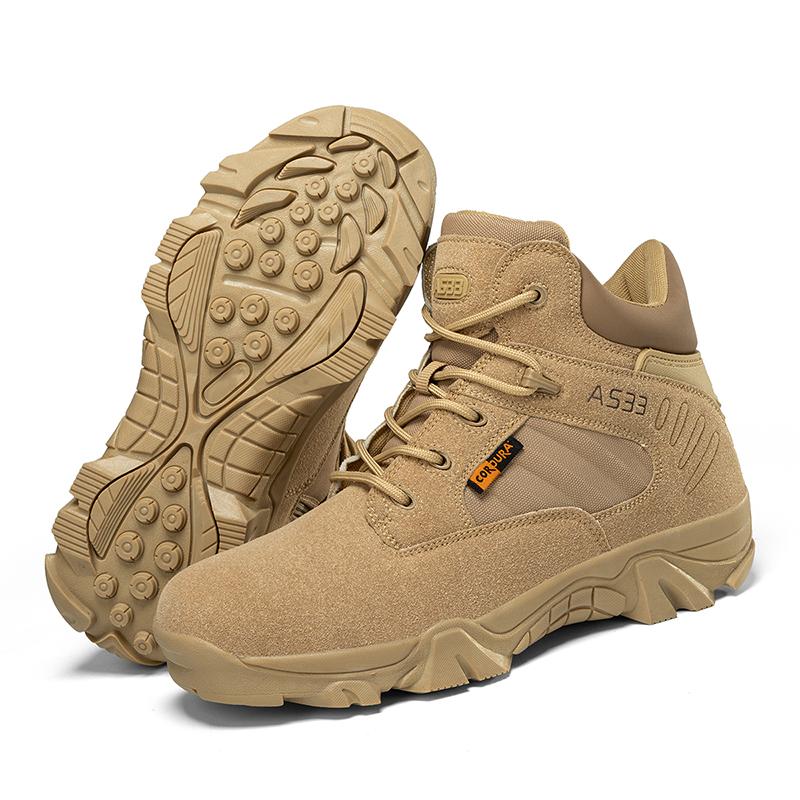 High-end Wear Resistant Men Hiking Boots Outdoor Mountain Trekking Tourism Walking Hunting Shoes Durable Male Footwear