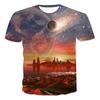 Summer Dream Planet 3d Printed T-shirt Men's Sweater Short Sleeve Hip Hop Sports Casual Shirt Men's T-shirt