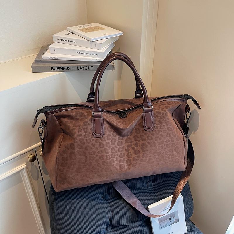 Новая сумка-тоут с леопардовым принтом, дорожная сумка, большая вместимость, спортивная, для фитнеса, для поездок, ручная кладь