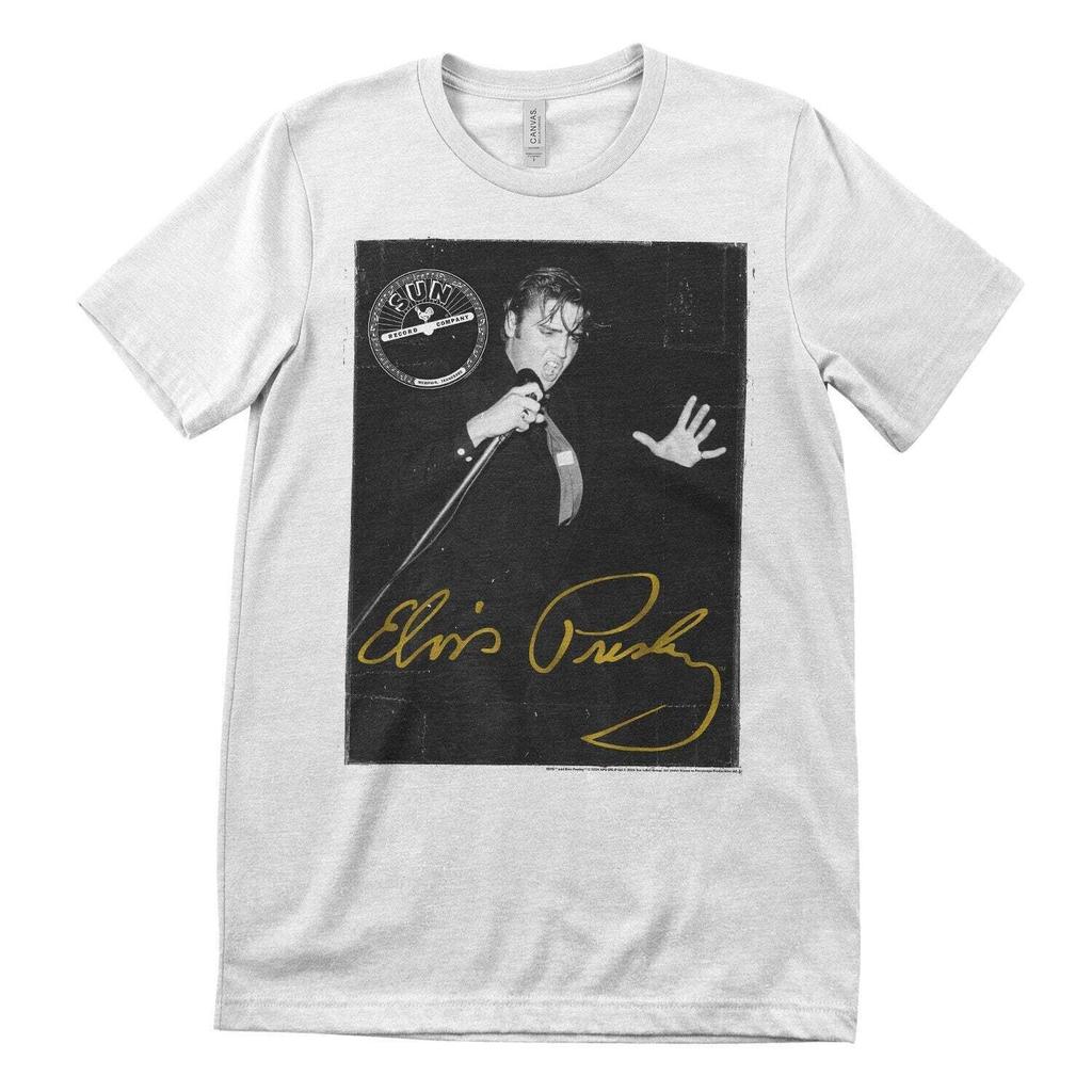 Officially Licensed Elvis Presley Gold Signature Men's T-Shirt