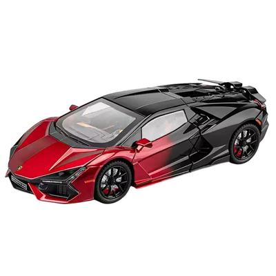 1:24 Lamborghini Revuelto Металлическая модель суперкара - Красный/Черный Сплав Машинка-игрушка с инерционным механизмом