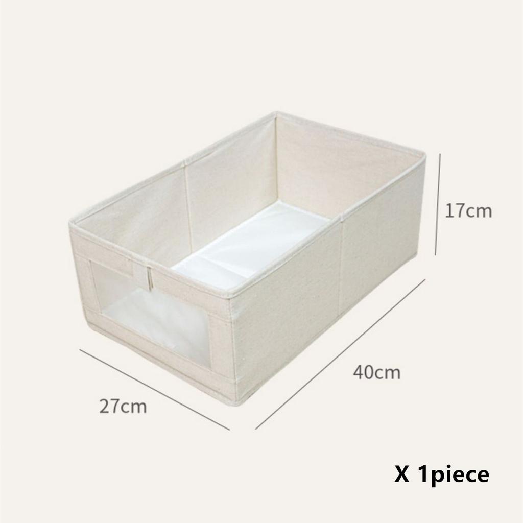 Large Visible Window Clothing Storage Box; Foldable Home Wardrobe Sorting and Organizing Box; Lightweight Underwear Storage Box