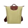 Le Pliage Original Рюкзак из нейлона с логотипом и застежкой на серебряную пряжку, средний, унисекс, фисташково-зеленый 10284089244