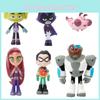 Vibrant Teen Titans Go Anime Figures With Robin Raven Beast Boy Starfire