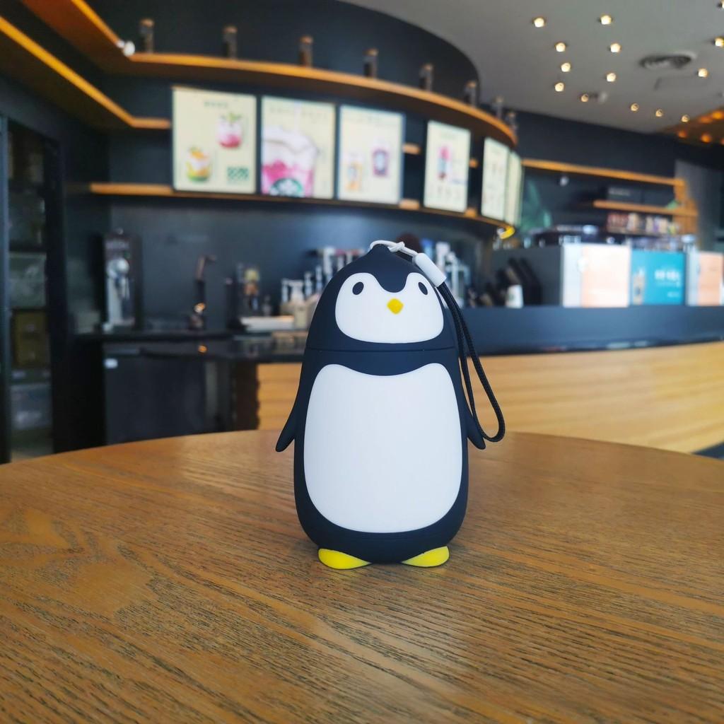 Penguin Water Bottle With Silicone Strap For Travel And Office Use
