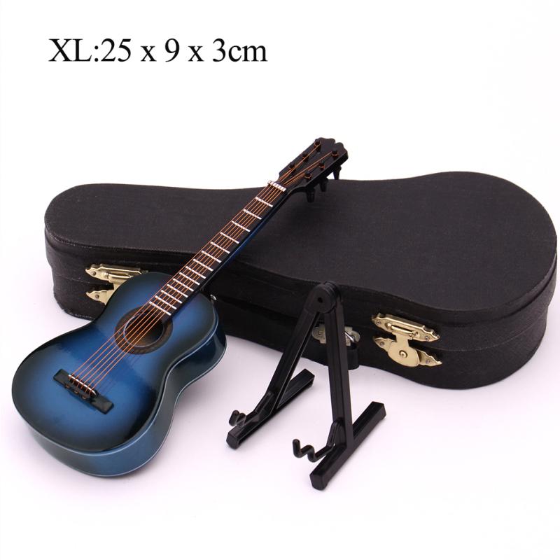 Mini Guitar Miniature Model Classical Guitar Miniature Wooden Mini Musical Instrument Model