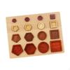 Wood Geometric Shape Match Toy Sorter Board Educational Preschool Smooth Hand Eye