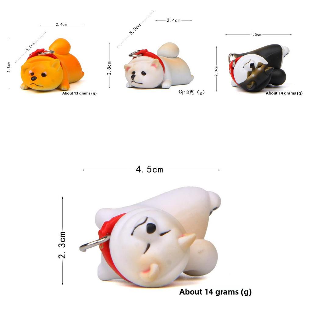Cute Cartoon Lying Posture Shiba Inu Mini Doll Model