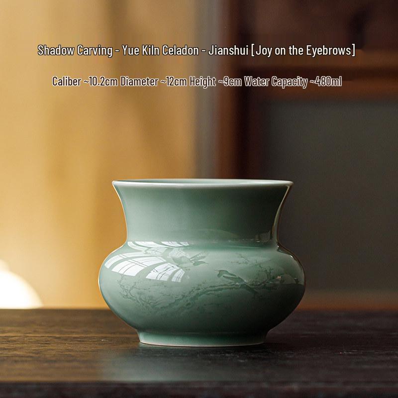 Guanlan Yue Celadon Ceramic Tea Dregs Container