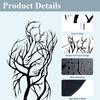 Modern Scandinavian Line Branch Art, Kissing Couple Wall Art, Metal Tree Art, Wall Hanging Tree Wall Decoration, Bedroom Living Room Romantic Decor