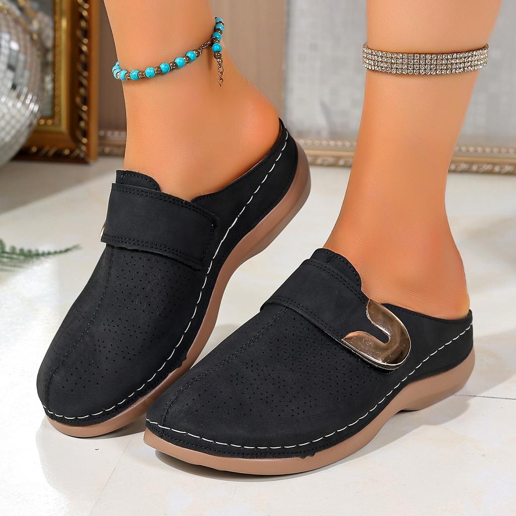 Модные Ретро Легкие Удобные Шлепанцы Слайды на Толстой Подошве Женские Шлепанцы Повседневный Новый Узор Повседневные Однотонные Сандалии