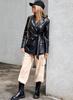 Handmade New Women Trench Coat Black Lambskin Leather Stylish Casual Soft