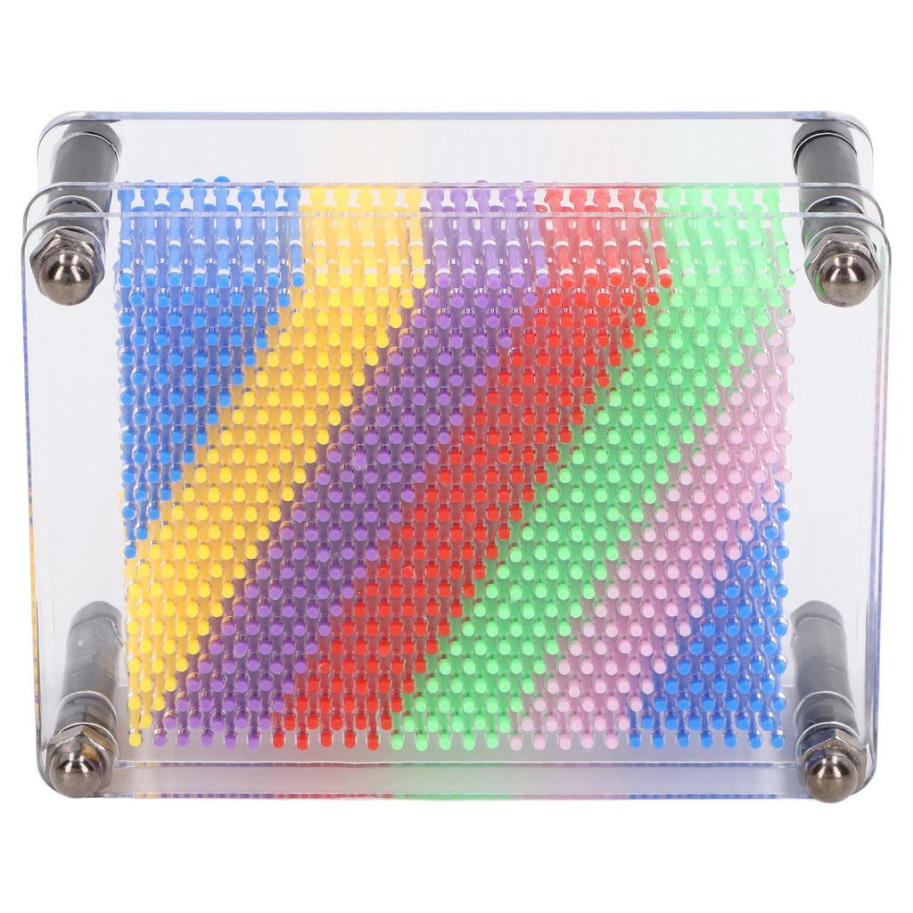 3D Pin Art Toy Colorful Plastic Pin Art Board 3D Needle Art Toy for Kids Children Gift White