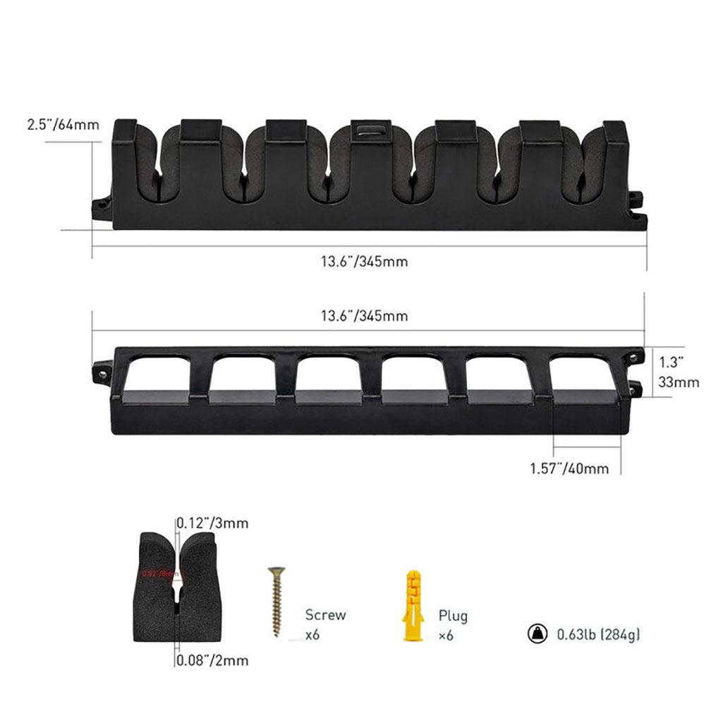 Стеллаж для хранения удочек с 6 отверстиями, настенный держатель, кронштейн для хранения толстых удочек, сети для ручных удочек