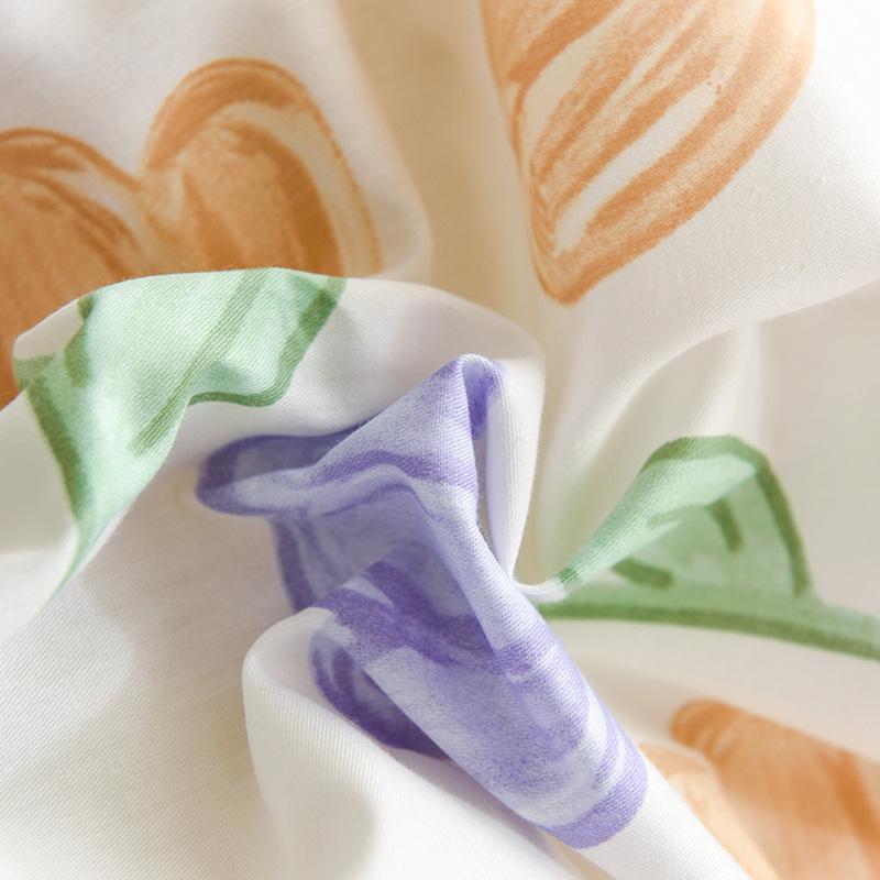 Желтый тюльпан пододеяльник 1 шт. фиолетовые цветы узор 100% хлопок молния пододеяльник приятный для кожи удобный двуспальный размер постельное белье