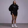 Tooxika Street Fashion Женская толстовка с капюшоном и буквенным принтом большого размера